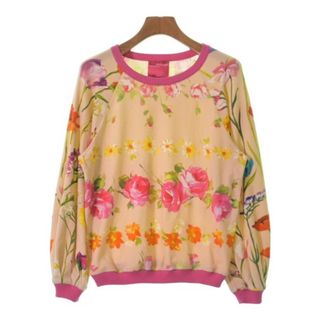 ブルマリン(Blumarine)のBlumarine ニット・セーター M ピンクベージュxピンクx緑等(花柄) 【古着】【中古】(ニット/セーター)