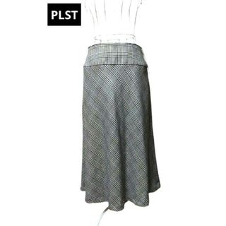 PLST - 【秋冬】✨新品✨PLST★千鳥柄★バイカラー★ロングフレアスカート★sizeM