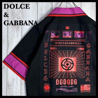 ドルチェアンドガッバーナ(DOLCE&GABBANA)の【限定コラボ】ドルチェアンドガッバーナ×呪術廻戦☆両面ロゴ半袖シャツ 美品(Tシャツ/カットソー(半袖/袖なし))