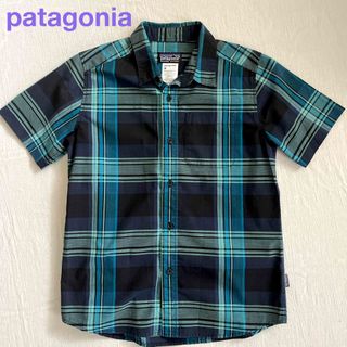 patagonia - patagonia パタゴニア　キッズ　半袖 シャツ　チェック　140 150