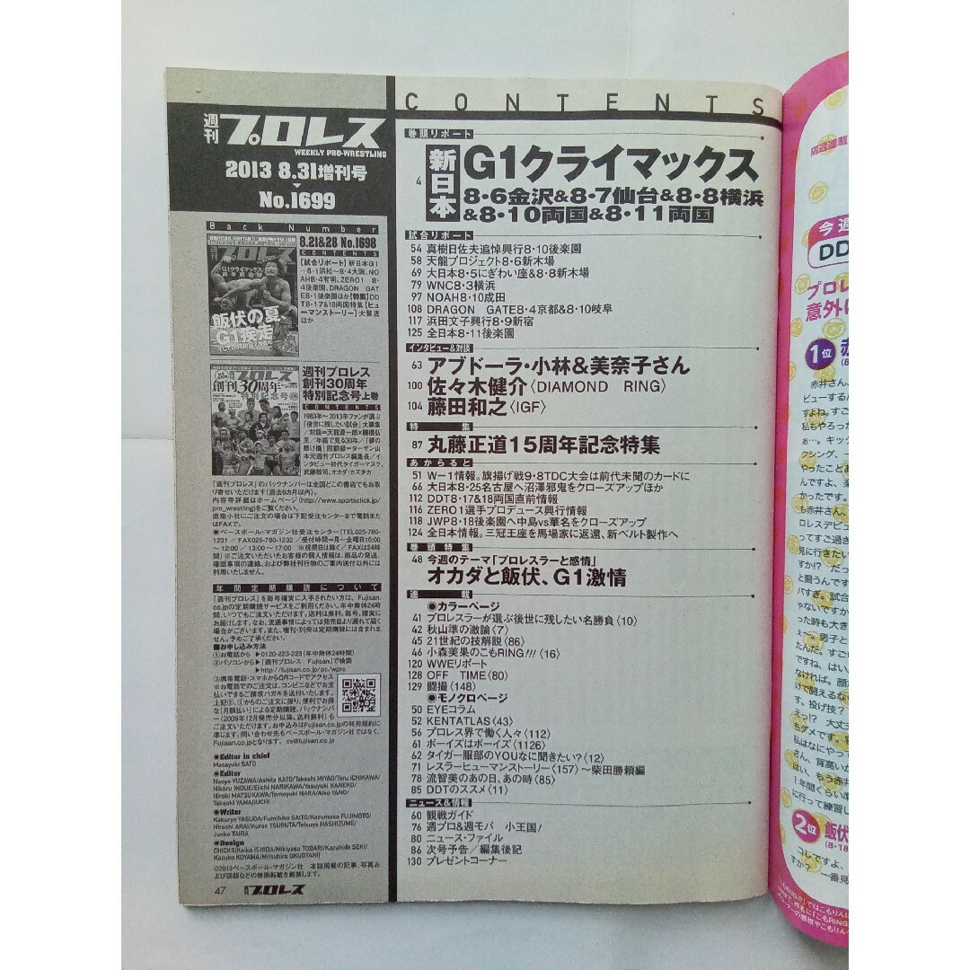 週刊プロレスNo1699  G1クライマックス23決算号 内藤哲也 悲願の初優勝 スポーツ/アウトドアのスポーツ/アウトドア その他(格闘技/プロレス)の商品写真