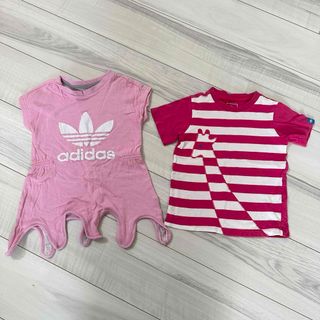 オリジナルス(Originals（adidas）)の【adidas originals】女の子 ワンピース＆きりんTシャツ★100㎝(Tシャツ/カットソー)