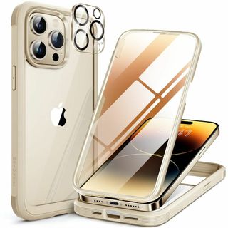 【色:ビーンイエロー】Miracase iPhone14pro ケース スマホケ(その他)