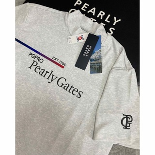 パーリーゲイツ(PEARLY GATES)の新品 パーリーゲイツ ベアカノコ半袖ハイネックカットソー(7)3Lグレー 最新(ウエア)