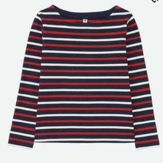 ユニクロ(UNIQLO)のUNIQLO　ボーダー　長袖　シャツ　130㎝(Tシャツ/カットソー)