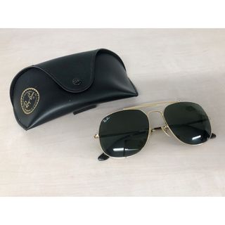 レイバン(Ray-Ban)のフレーム ポリッシュ ゴールド レンズ ブラック(サングラス/メガネ)