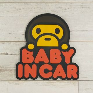 Baby in car マグネットステッカー ベイビーベビーインカー マイロ(車外アクセサリ)