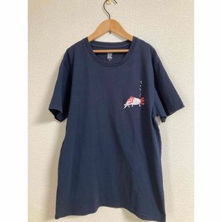 Design Tshirts Store graniph - graniphウーパールーパートップス　サイズM ネイビー　刺繍