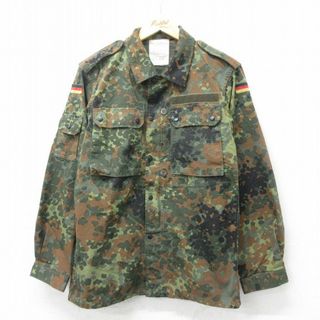 M★古着 長袖 ミリタリー ジャケット メンズ 90年代 90s ドイツ軍 緑他 グリーン 迷彩 24apr26 中古 アウター フライト(ダッフルコート)