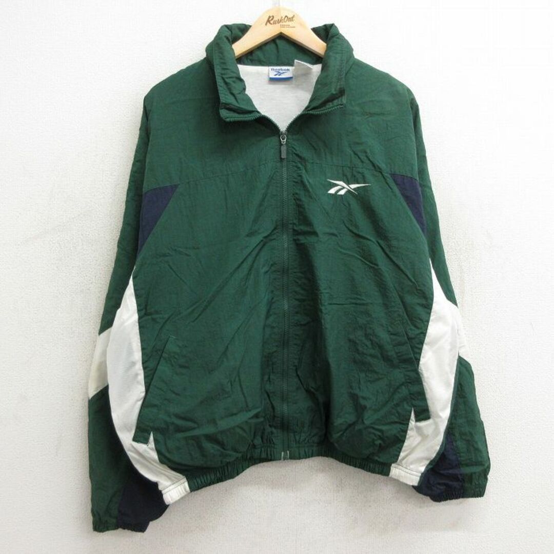 Reebok - XL☆古着 リーボック REEBOK 長袖 ナイロン ジャケット Reebok - XL☆古着 リーボック REEBOK 長袖 ナイロン ジャケット