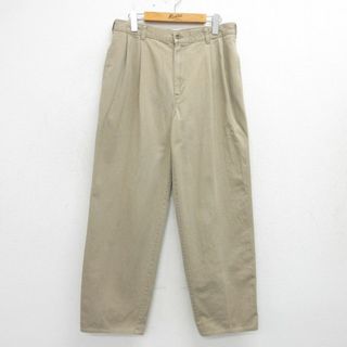 W33★古着 ドッカーズ パンツ メンズ 00年代 00s ベージュ カーキ 【spe】 24apr26 中古 ボトムス ロング(ワークパンツ/カーゴパンツ)