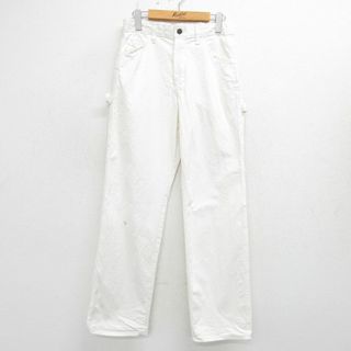 ディッキーズ(Dickies)のW30★古着 ディッキーズ Dickies ペインター パンツ メンズ 白 ホワイト 24apr26 中古 ボトムス ロング(ワークパンツ/カーゴパンツ)