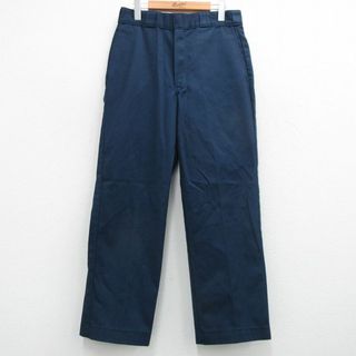 ディッキーズ(Dickies)のW32★古着 ディッキーズ Dickies ワーク パンツ メンズ 90年代 90s タロン 紺 ネイビー 24apr26 中古 ボトムス ロング(ワークパンツ/カーゴパンツ)