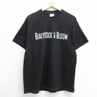 ヘインズ(Hanes)のL★古着 ヘインズ Hanes 半袖 ビンテージ Tシャツ メンズ 00年代 00s BIALYSTOCK&BLOOM コットン クルーネック 黒 ブラック 24apr26 中古(Tシャツ/カットソー(半袖/袖なし))