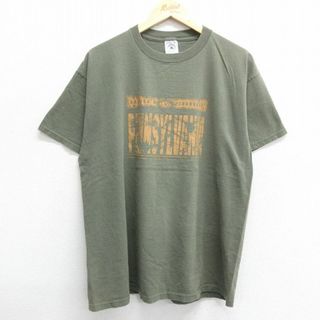 XL★古着 半袖 ビンテージ Tシャツ メンズ 00年代 00s ペンシルベニア コットン クルーネック 緑系 グリーン 24apr26 中古(Tシャツ/カットソー(半袖/袖なし))