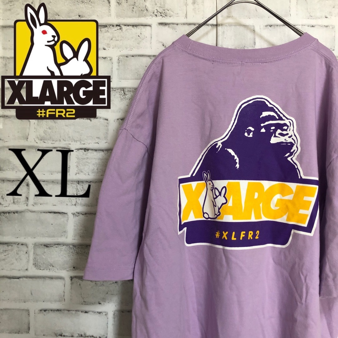 vintage希少XL⭐️FR2×XLARGE コラボTシャツ パープル ビッグロゴ