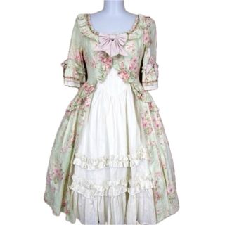 ヴィクトリアンメイデン(Victorian maiden)のき1 新品　メアリーマグダレン　アントワネットドレスフルール　ミント　(ロングワンピース/マキシワンピース)