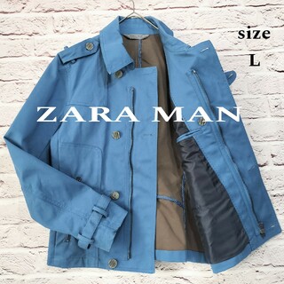 ZARA - 【ボタン&ジップ ロゴ】ザラ ZARA MAN ライダースジャケット ダブル