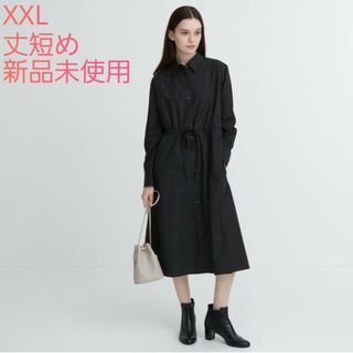 UNIQLO - UNIQLO コットンロングシャツワンピース XXL