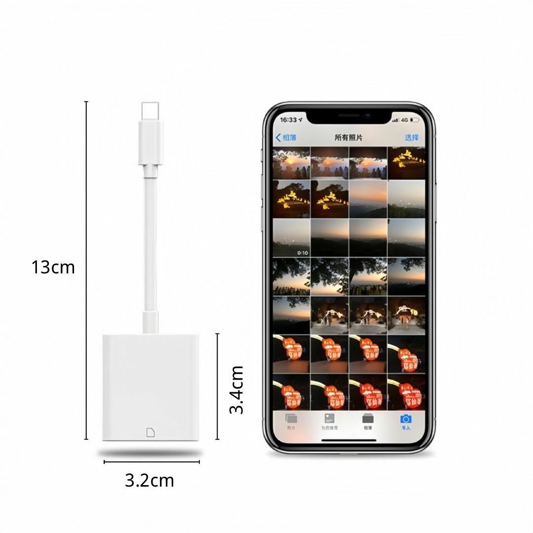 Type-C SDカードリーダー iPhone タイプC USB-C パソコン スマホ/家電/カメラのスマホアクセサリー(その他)の商品写真