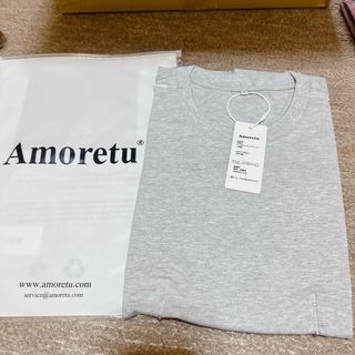 Amoretu メンズ  半袖 Tシャツ 綿100% 吸汗通気 M(Tシャツ/カットソー(半袖/袖なし))