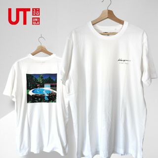 ユニクロ(UNIQLO)の永井博 ユニクロUT 白/ホワイト Tシャツ プールイラスト サイズ XL(Tシャツ/カットソー(半袖/袖なし))