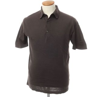 ジョンスメドレー(JOHN SMEDLEY)の【中古】ジョンスメドレー JOHN SMEDLEY コットン ポロニット ダークグレー系【サイズM】【メンズ】(ニット/セーター)