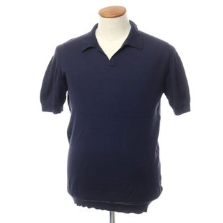 ジョンスメドレー(JOHN SMEDLEY)の【中古】ジョンスメドレー JOHN SMEDLEY コットン ポロニット ネイビー【サイズM】【メンズ】(ニット/セーター)