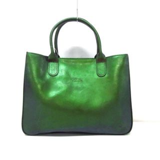 ロンシャン(LONGCHAMP)のLONGCHAMP(ロンシャン) ハンドバッグ - ダークグリーン レザー(ハンドバッグ)