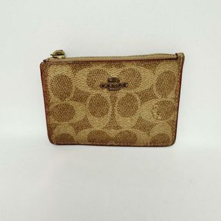 コーチ(COACH)のCOACH(コーチ) コインケース シグネチャー柄 67162 ライトブラウン×ブラウン パスケース付き/キーリング付き PVC(塩化ビニール)×レザー(コインケース)