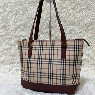 バーバリー(BURBERRY)のバーバリー トートバッグ ショルダーバッグ ハンドバッグ ノバチェック ボルドー(ショルダーバッグ)