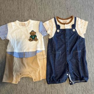 petit main ロンパース2枚セット　70 ベビー服