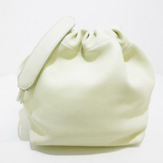 JILSANDER(ジルサンダー) ショルダーバッグ美品  ドローストリング アイボリー 巾着型 レザー