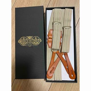 ダブルアールエル(RRL)のRRL STRIPE SUSPENDER レザー ストライプ　新品(サスペンダー)