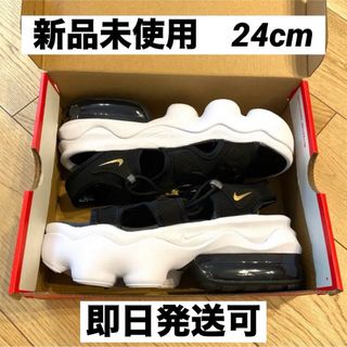 ナイキ(NIKE)の【新品未使用】 NIKE ナイキ エアマックスココ ブラック ホワイト 24(サンダル)