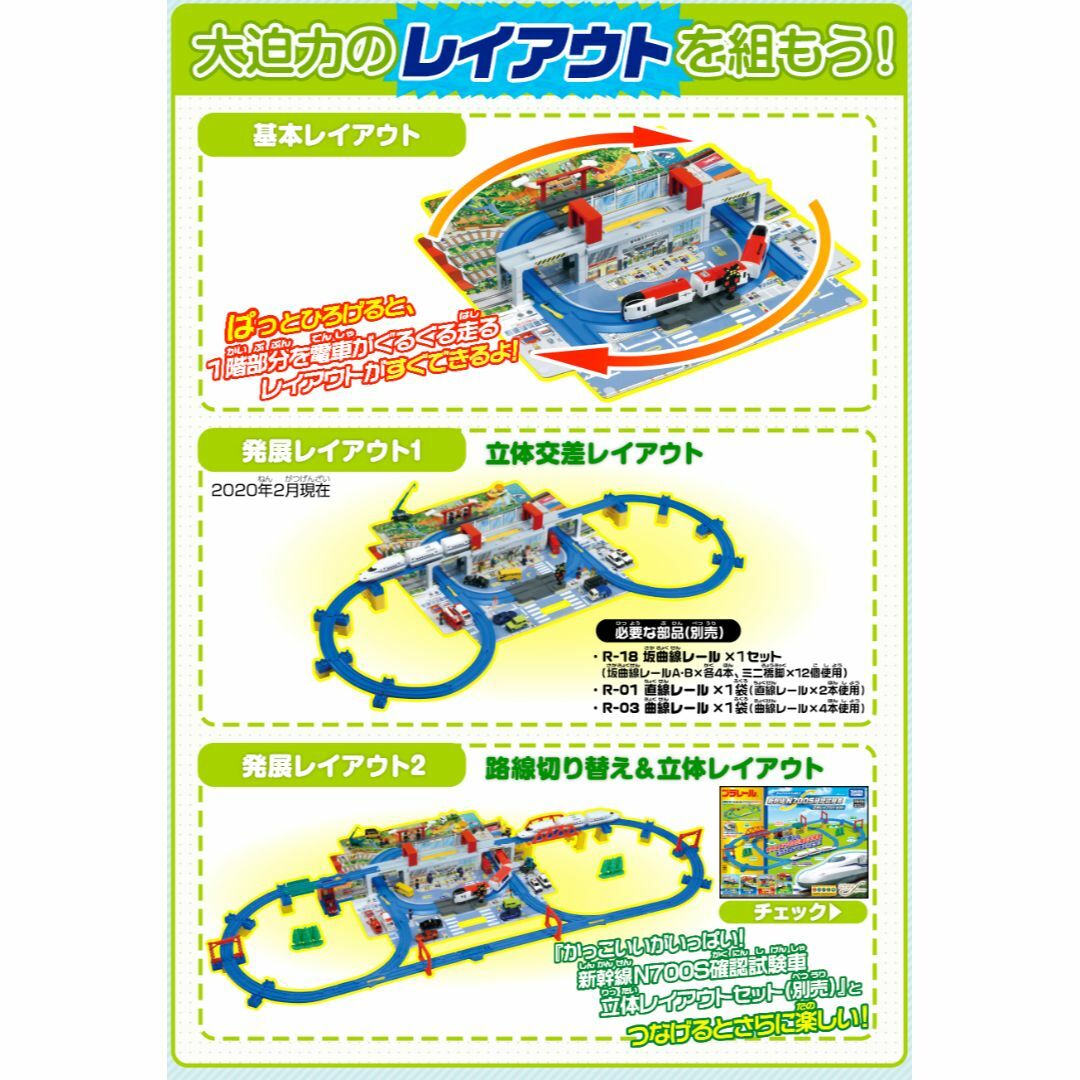 Takara Tomy(タカラトミー)の【新品未開封】　プラレール ひろげて立体!トミカとプラレールの街マップ エンタメ/ホビーのおもちゃ/ぬいぐるみ(ミニカー)の商品写真