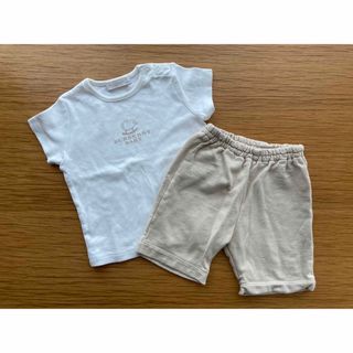 バーバリー(BURBERRY)のバーバリーロンドンBABY☆ひつじさんロゴTシャツ&パンツセット70ベビー(Ｔシャツ)