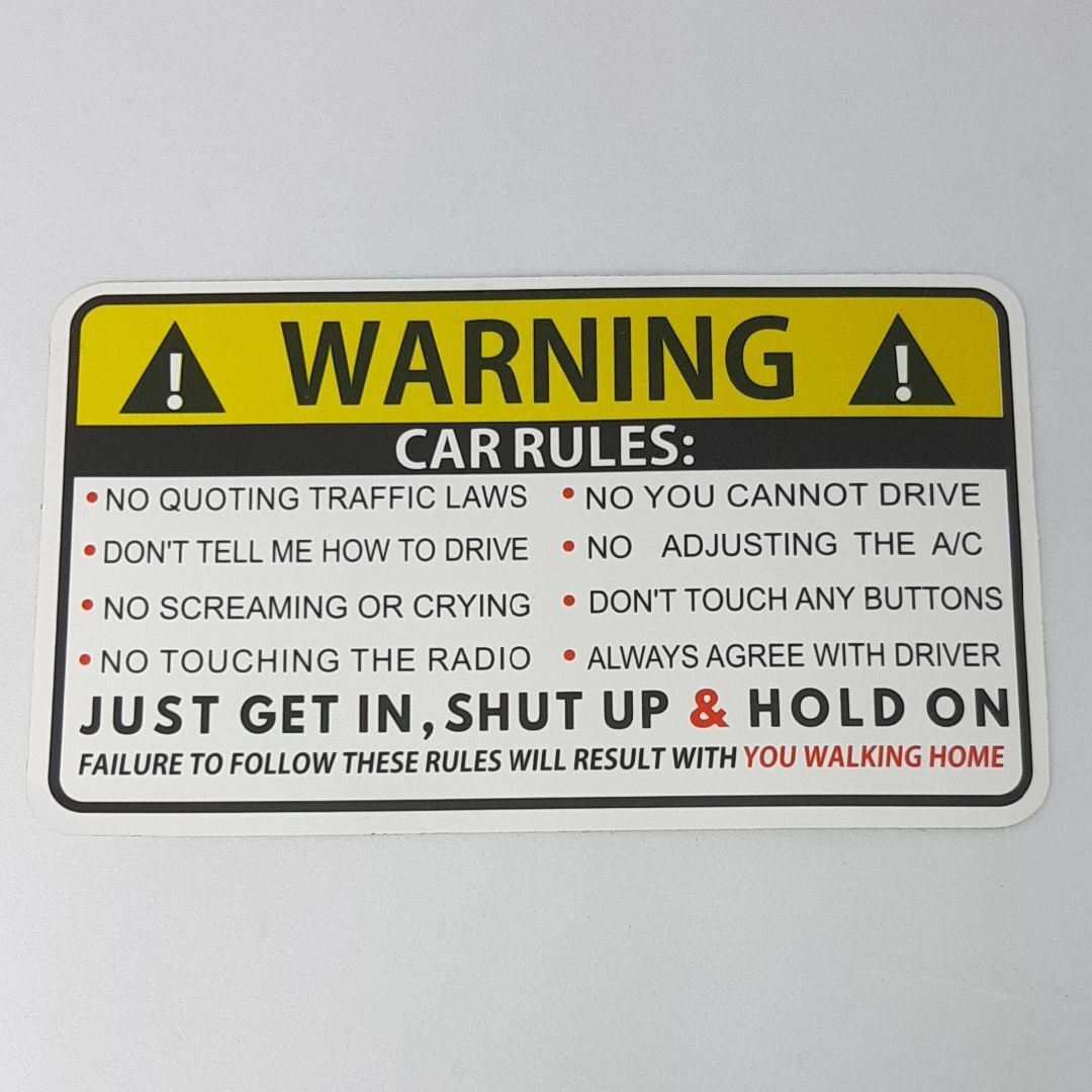 カーステッカー　警告　3種セット　デカール　シール　WARNING エンタメ/ホビーのコレクション(印刷物)の商品写真