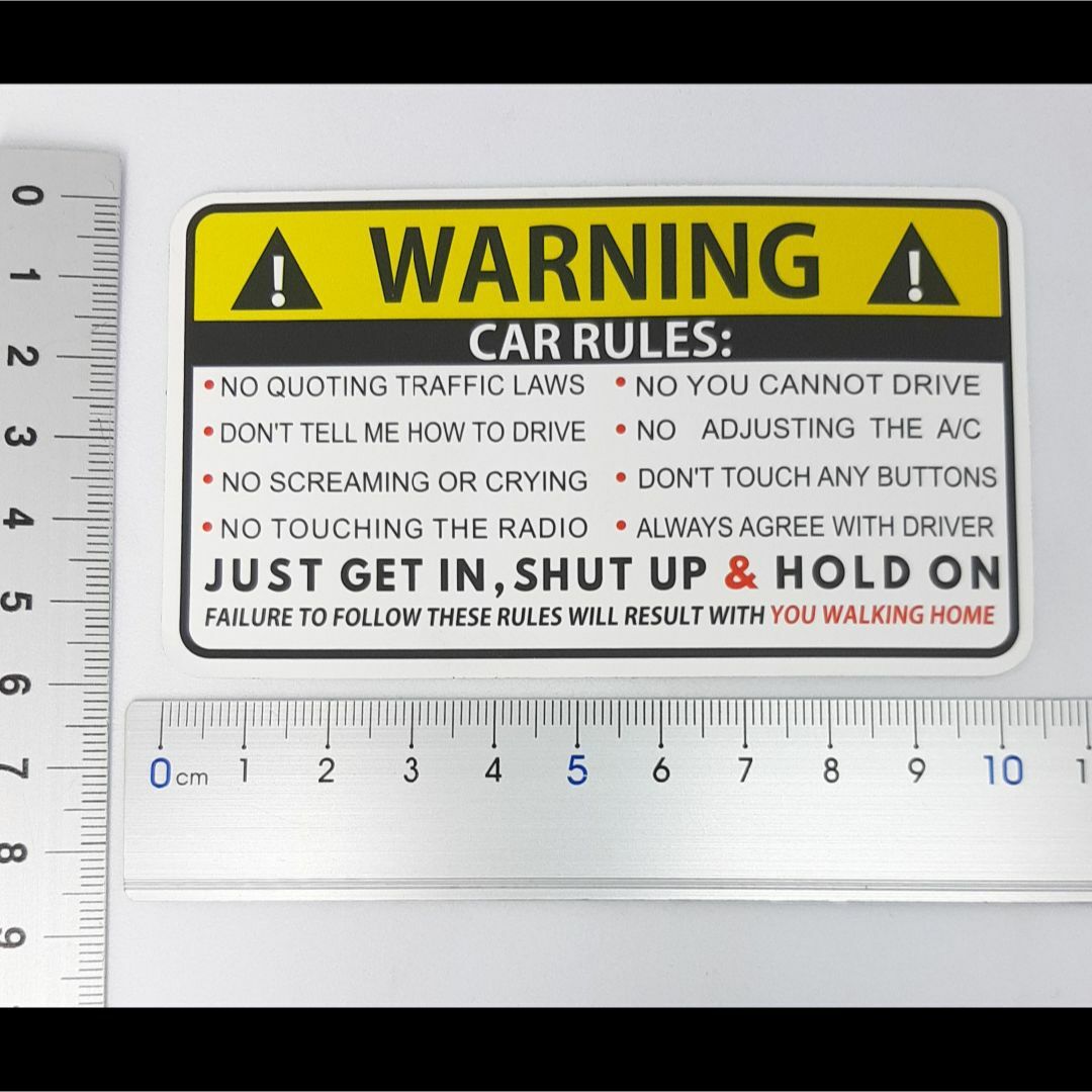 カーステッカー　警告　3種セット　デカール　シール　WARNING エンタメ/ホビーのコレクション(印刷物)の商品写真