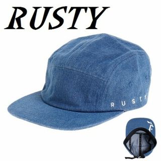 ラスティ(RUSTY)のRUSTY　ラスティ ロゴ入り デニムキャップ CAP スケボー サーフィン(キャップ)