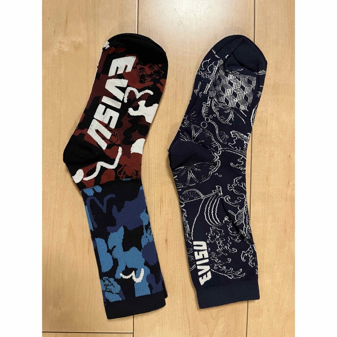 EVISU - Evisuエヴィスソックス 靴下スポーツ 24〜26cm 2足 EVISU - Evisuエヴィスソックス 靴下スポーツ 24〜26cm 2足
