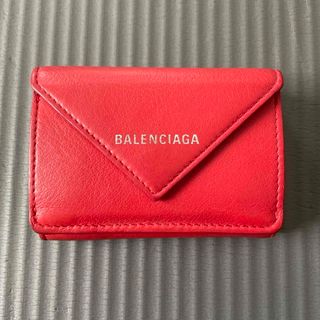 Balenciaga - バレンシアガ　赤　三つ折り財布