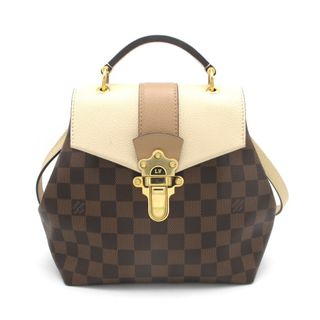 ルイヴィトン(LOUIS VUITTON)のLOUIS VUITTON (ルイ・ヴィトン) クラプトン バックパック ダミエ クレーム N42259 リュック ハンドバッグ ショルダーバッグ 3WAY レザー レディース(リュック/バックパック)