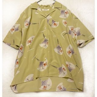 インゲボルグ(INGEBORG)のINGEBORG 美品 ブラウス 半袖 総柄 レトロ ヴィンテージ 風(Tシャツ/カットソー(半袖/袖なし))