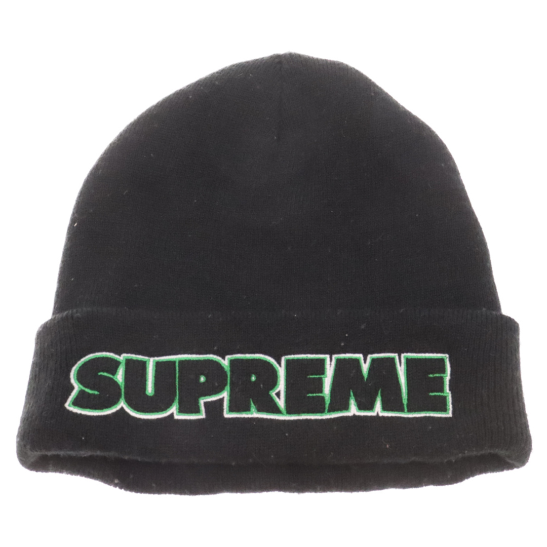 Supreme(シュプリーム)のSUPREME シュプリーム 19AW Outline Beanie アウトラインロゴ ニットキャップ ビーニー 帽子 ブラック メンズの帽子(ニット帽/ビーニー)の商品写真