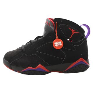 ナイキ(NIKE)のNIKE ナイキ 【観賞用 2002年製】AIR JORDAN 7 RETRO RAPTORS (2002) エアジョーダン7 レトロ ラプターズ ハイカットスニーカー ブラック/パープル US8.5/26.5cm 304775-006(スニーカー)