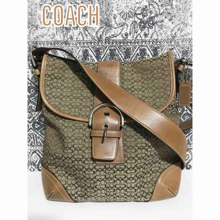 コーチ(COACH)の【美品】COACH コーチ 6377 ミニシグネチャ ショルダーバッグ ブラウン(ショルダーバッグ)