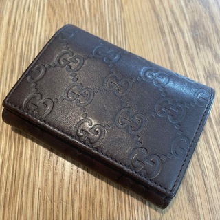 Gucci - GUCCI グッチ　ダークブラウンカードケース