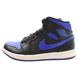 ナイキ(NIKE)のNIKE ナイキ AIR JORDAN 1 MID HYPER ROYAL 554724‐068 エアジョーダン1ミッド ハイパーロイヤル ミッドカットスニーカー ブラック/ブルー US8/26.0cm(スニーカー)