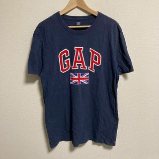 ギャップ(GAP)のGAP ギャップ　Tシャツ ロゴ　国旗　ネイビー　紺色　L 古着　メンズ(Tシャツ/カットソー(半袖/袖なし))